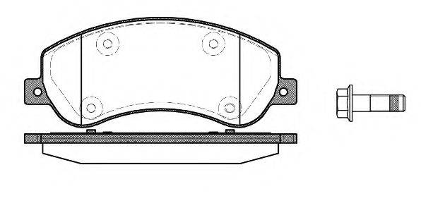 Комплект тормозных колодок, дисковый тормоз KAWE 1250 00