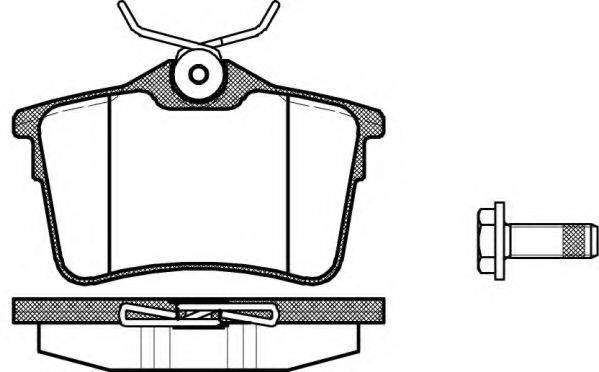 Комплект тормозных колодок, дисковый тормоз KAWE 1382 00