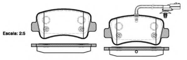 KAWE 143901 Комплект тормозных колодок, дисковый тормоз