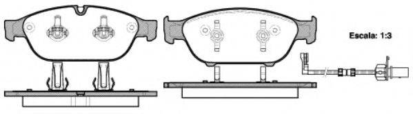 KAWE 144102 Комплект тормозных колодок, дисковый тормоз