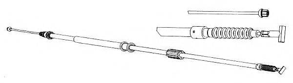 Трос, стояночная тормозная система KAWE FA02159