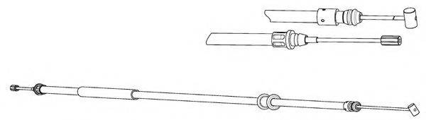 Трос, стоянкова гальмівна система KAWE FA02298