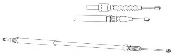 Трос, стоянкова гальмівна система KAWE OP02179