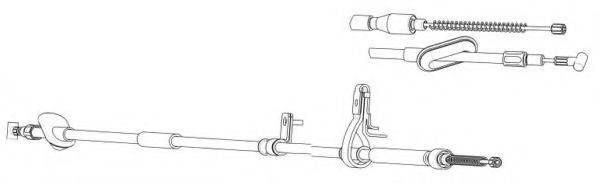 Трос, стояночная тормозная система KAWE OP02208