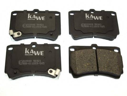 Комплект тормозных колодок, дисковый тормоз KAWE 810008