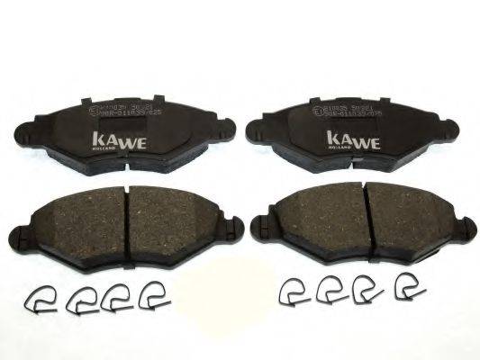 Комплект гальмівних колодок, дискове гальмо KAWE 810035