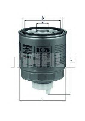 MAHLE ORIGINAL KC76 Топливный фильтр