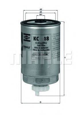MAHLE ORIGINAL KC18 Топливный фильтр