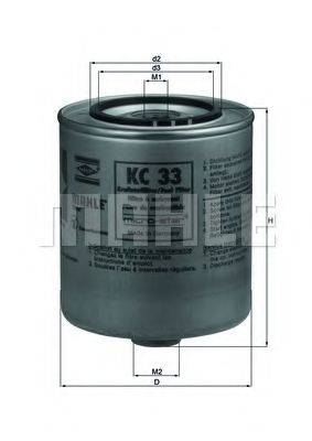 MAHLE ORIGINAL KC33 Топливный фильтр