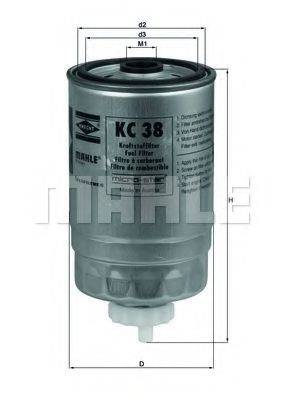 MAHLE ORIGINAL KC38 Топливный фильтр