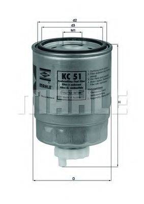 MAHLE ORIGINAL KC51 Топливный фильтр
