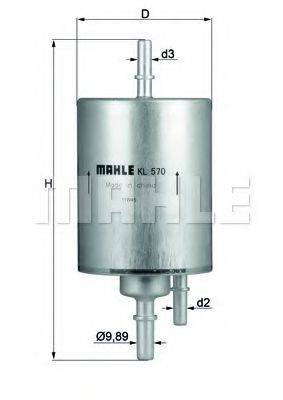 MAHLE ORIGINAL KL570 Топливный фильтр
