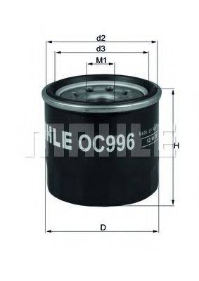 Масляный фильтр MAHLE ORIGINAL OC 996