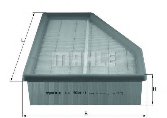 MAHLE ORIGINAL LX9341 Повітряний фільтр