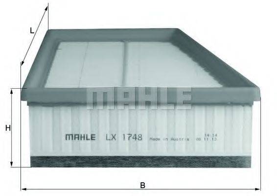 MAHLE ORIGINAL LX1748 Воздушный фильтр