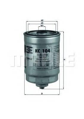 MAHLE ORIGINAL KC104 Топливный фильтр
