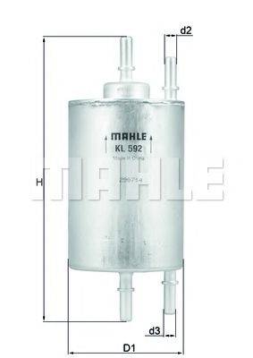 MAHLE ORIGINAL KL592 Топливный фильтр
