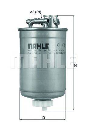 Паливний фільтр MAHLE ORIGINAL KL 476D