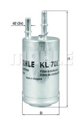 MAHLE ORIGINAL KL705 Паливний фільтр