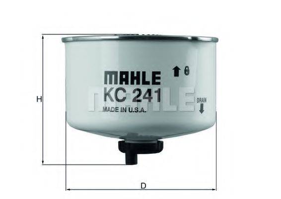 Паливний фільтр MAHLE ORIGINAL KC 241D