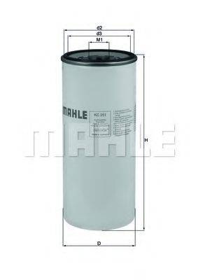 MAHLE ORIGINAL KC251 Паливний фільтр