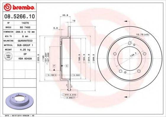 BRECO BS7400 Тормозной диск