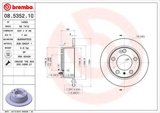Тормозной диск BRECO BS 7410