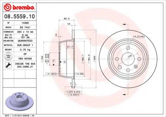 BRECO BS7431 Тормозной диск