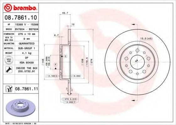 BRECO BS7604 Тормозной диск