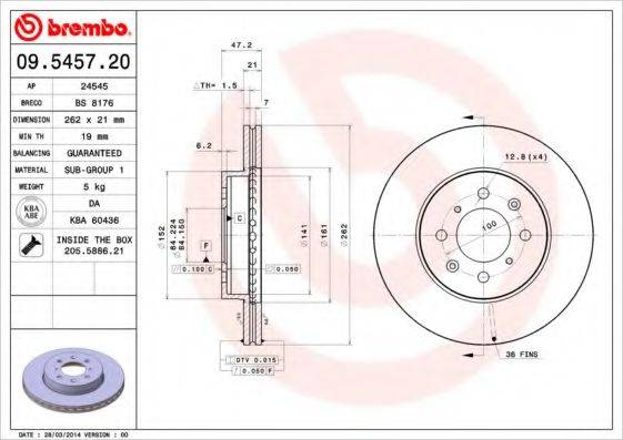 Тормозной диск BRECO BS 8176