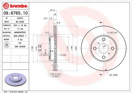 Тормозной диск BRECO BS 8203