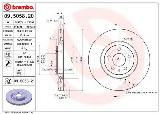 Тормозной диск BRECO BS 8235