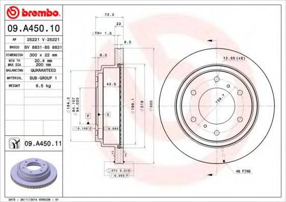 Тормозной диск BRECO BS 8831