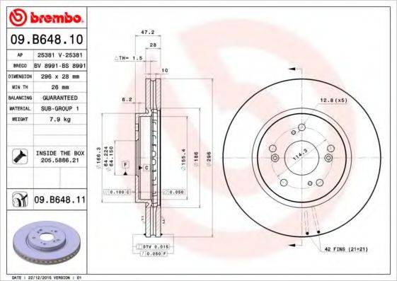 Тормозной диск BRECO BS 8991