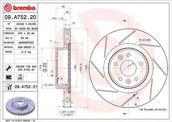 Тормозной диск BRECO BS 9038