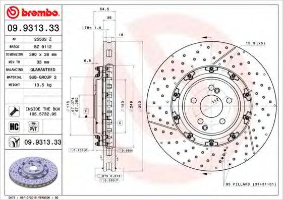 Тормозной диск BRECO BZ 9112