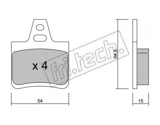 Комплект тормозных колодок, дисковый тормоз FRI.TECH. 294.0