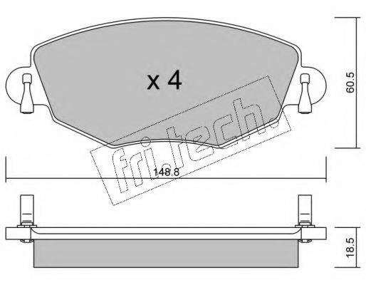 FRI.TECH. 3270 Комплект тормозных колодок, дисковый тормоз
