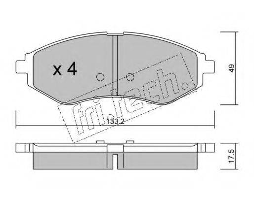 FRI.TECH. 5240 Комплект тормозных колодок, дисковый тормоз