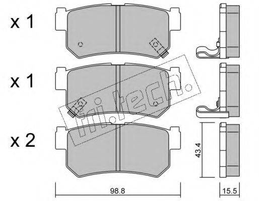 Комплект тормозных колодок, дисковый тормоз FRI.TECH. 535.0
