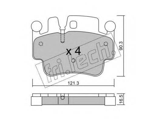 FRI.TECH. 6730 Комплект тормозных колодок, дисковый тормоз