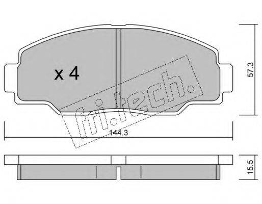 FRI.TECH. 7710 Комплект тормозных колодок, дисковый тормоз