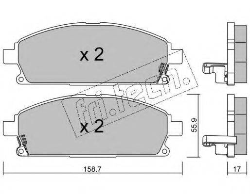 FRI.TECH. 4211 Комплект тормозных колодок, дисковый тормоз