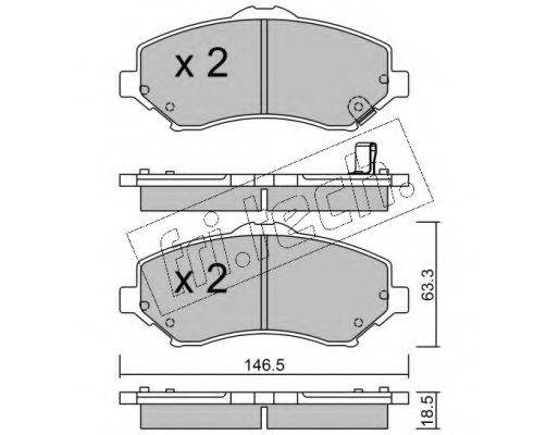 Комплект тормозных колодок, дисковый тормоз FRI.TECH. 879.1