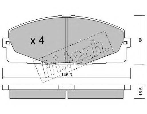 FRI.TECH. 9000 Комплект тормозных колодок, дисковый тормоз