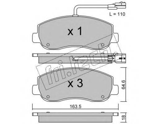 Комплект тормозных колодок, дисковый тормоз FRI.TECH. 915.0