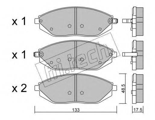 Комплект тормозных колодок, дисковый тормоз FRI.TECH. 925.0