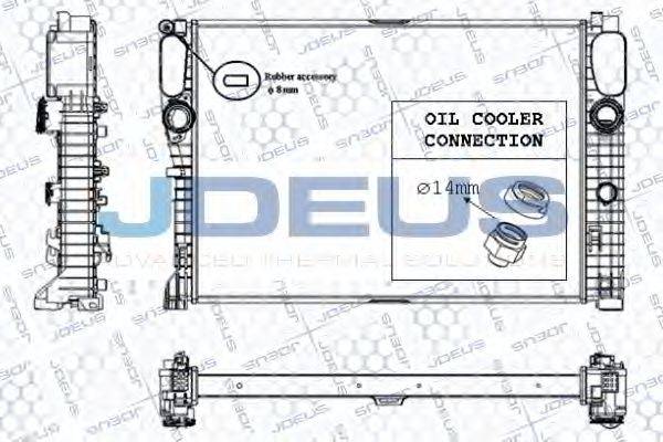 JDEUS RA0170970 Радиатор, охлаждение двигателя