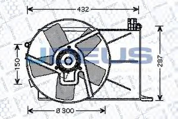 Вентилятор, охлаждение двигателя JDEUS EV200530