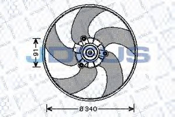 Вентилятор, охолодження двигуна JDEUS EV210300
